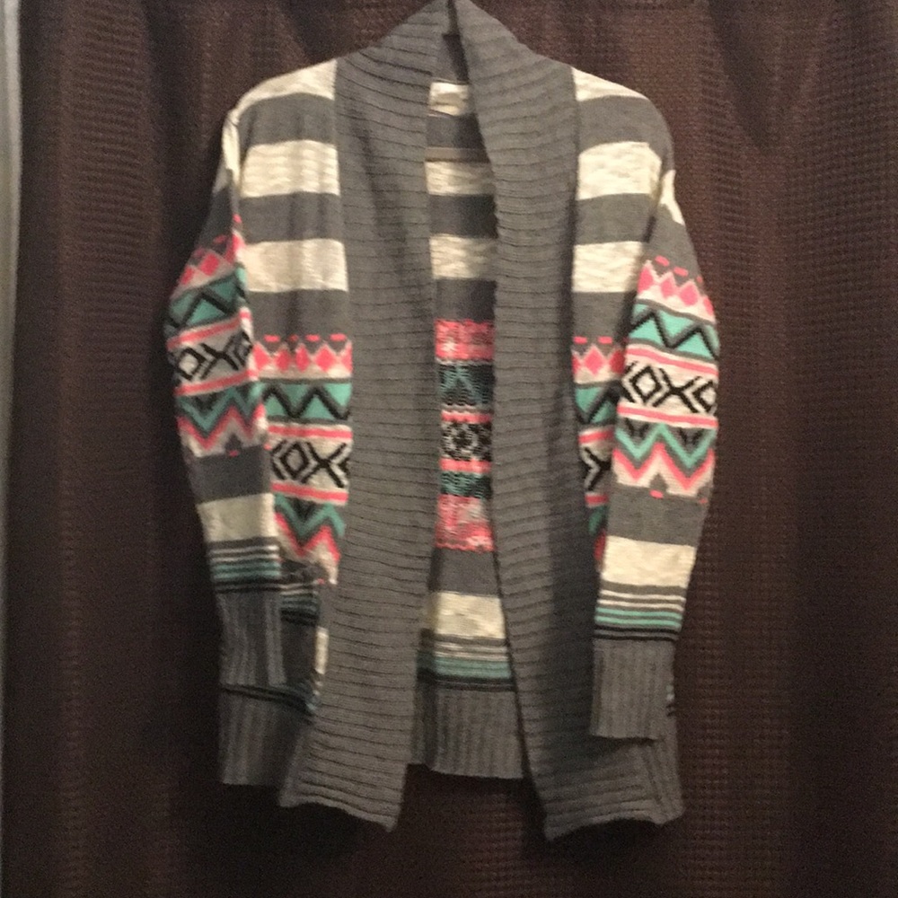Cardigan, Native American inspired design.